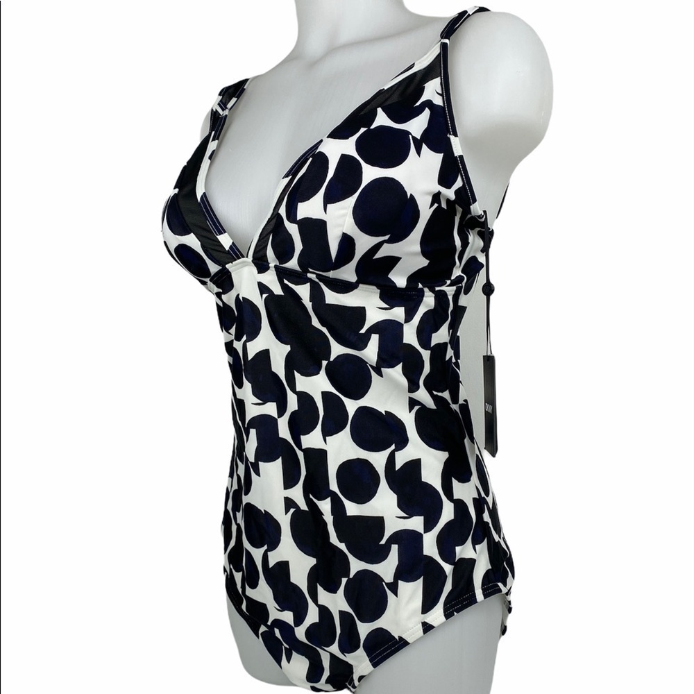 Dkny Mesh Polka Dotted One Piece Swimsuit - Picture 5 of 14